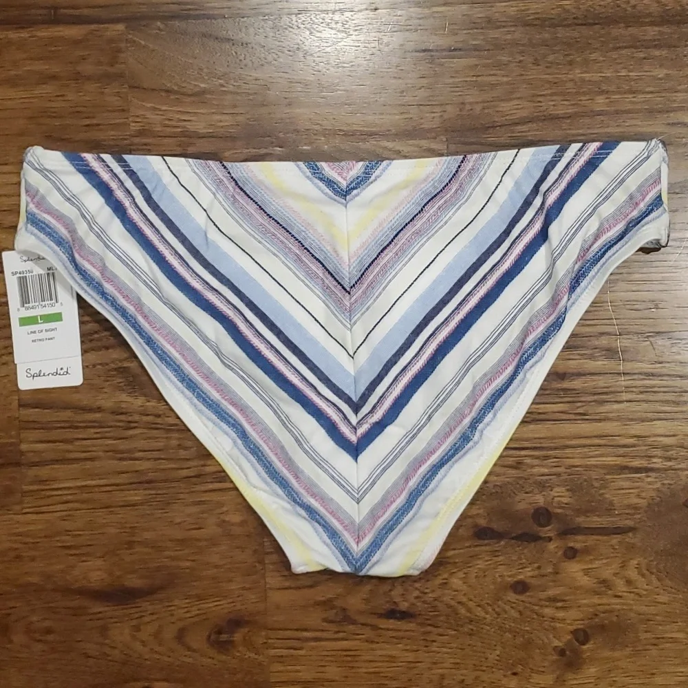 Womens Splendid Line of sight retro bikini bottoms size L